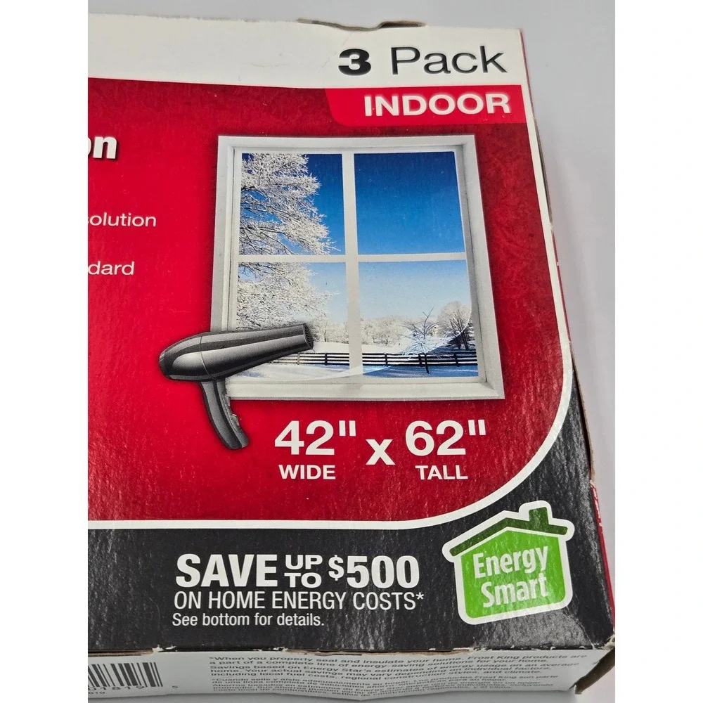 Frost King 3 Pack Indoor Window Insulation‎ Shrink Kit Save Up To 35% Heat Loss